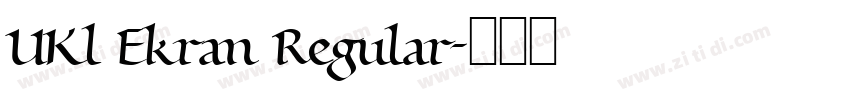 UKl Ekran Regular字体转换